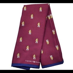 NEW, Tommy Hilfiger Maroon Hound Dog Pocket Square